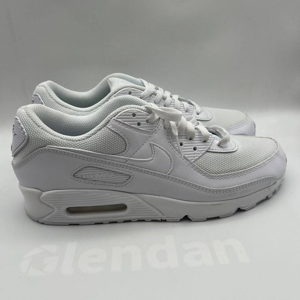 Nike Air Max SC Sneakers Mens 10.5 White Solid Leather Mesh Low Top Cushioned